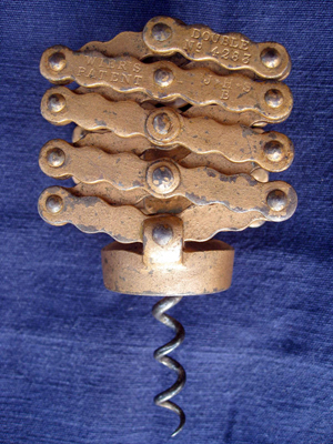 MARSHALL ARTHUR WIER AND HIS PATENTED CONCERTINA CORKSCREW.
